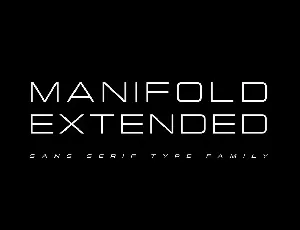 Manifold Extended font