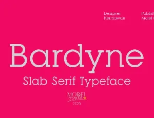 Bardyne Slab Serif Typeface font