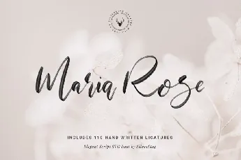 Maria Rose SVG Script font