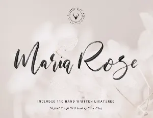 Maria Rose SVG Script font