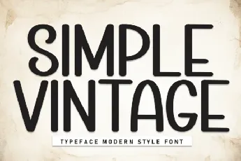 Simple Vintage Display font