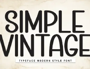 Simple Vintage Display font