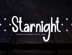 Starnight Display font