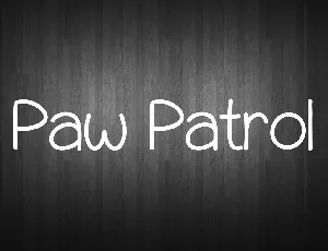 Paw Patrol font