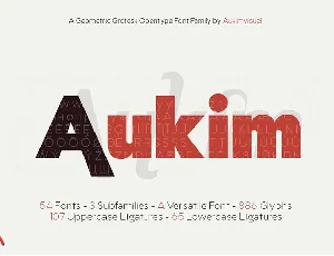 Aukim Family font