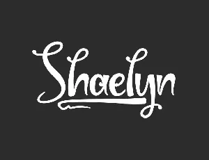 Shaelyn Demo font