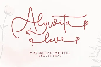 Alywita Love - Personal Use font