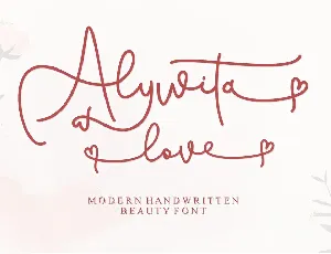 Alywita Love - Personal Use font