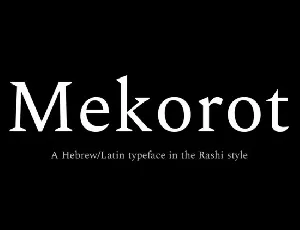 Mekorot font