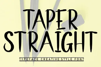 Taper Straight Display font