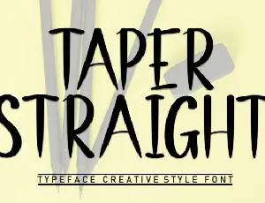 Taper Straight Display font