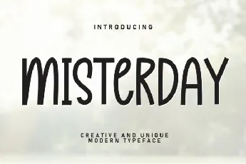 Misterday Display font