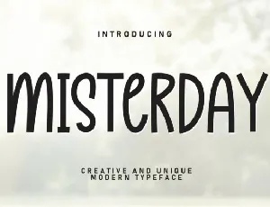 Misterday Display font