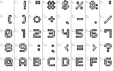 Outline Pixel7 font