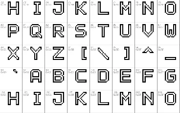 Outline Pixel7 font