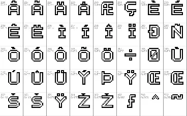 Outline Pixel7 font