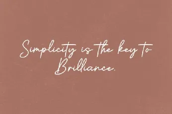 Brilliance Signature font