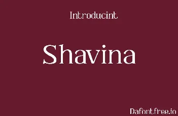 Shavina Serif font