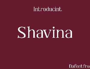 Shavina Serif font