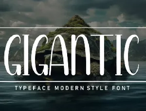 Gigantic Display font