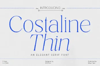 Costaline font