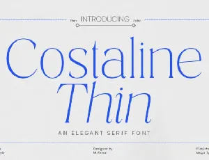 Costaline font