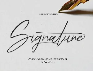 Signature Typeface font