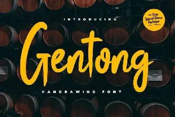 Gentong Script font