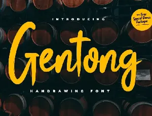 Gentong Script font