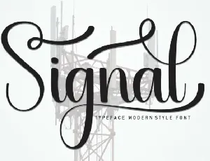 Signal Script Typeface font