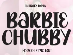 Barbie Chubby Display font