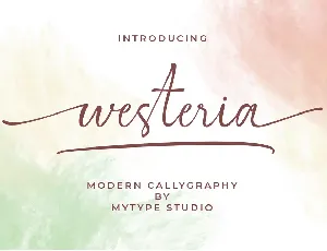 Westeria font