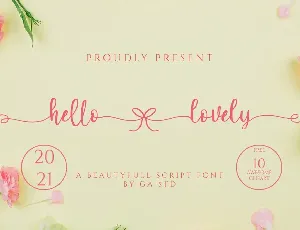 Hello Lovely font