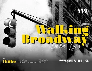 Walking Broadway font