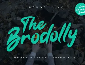The Brodolly Brush font
