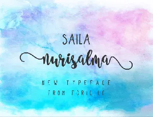 Saila Nurissalma Script font