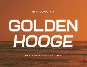 Golden Hooge font