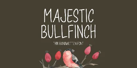 Majestic Bullfinch font