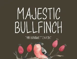 Majestic Bullfinch font