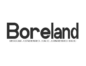 Boreland font