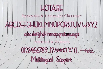 Hotabe font