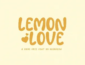 Lemon Love font