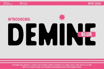 Demine Blur font