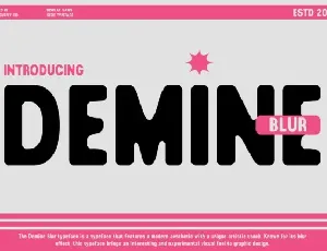 Demine Blur font