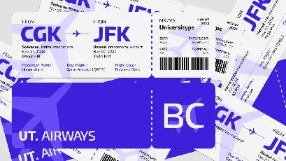 UT Airlines Demo font