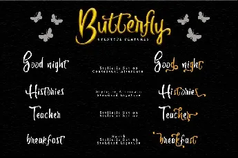 Butterfly Script font