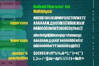 Balibold font