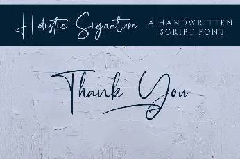 Holistic Signature font