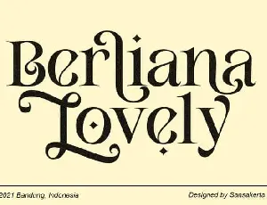 Berliana Lovely Serif font