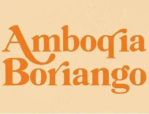 Amboqia Boriango font